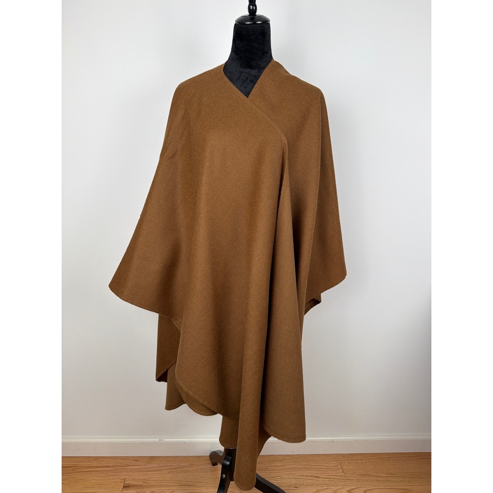 Condor Tips 100% Baby Alpaca Cape Brown Wool Wrap Shawl Luxury Boho